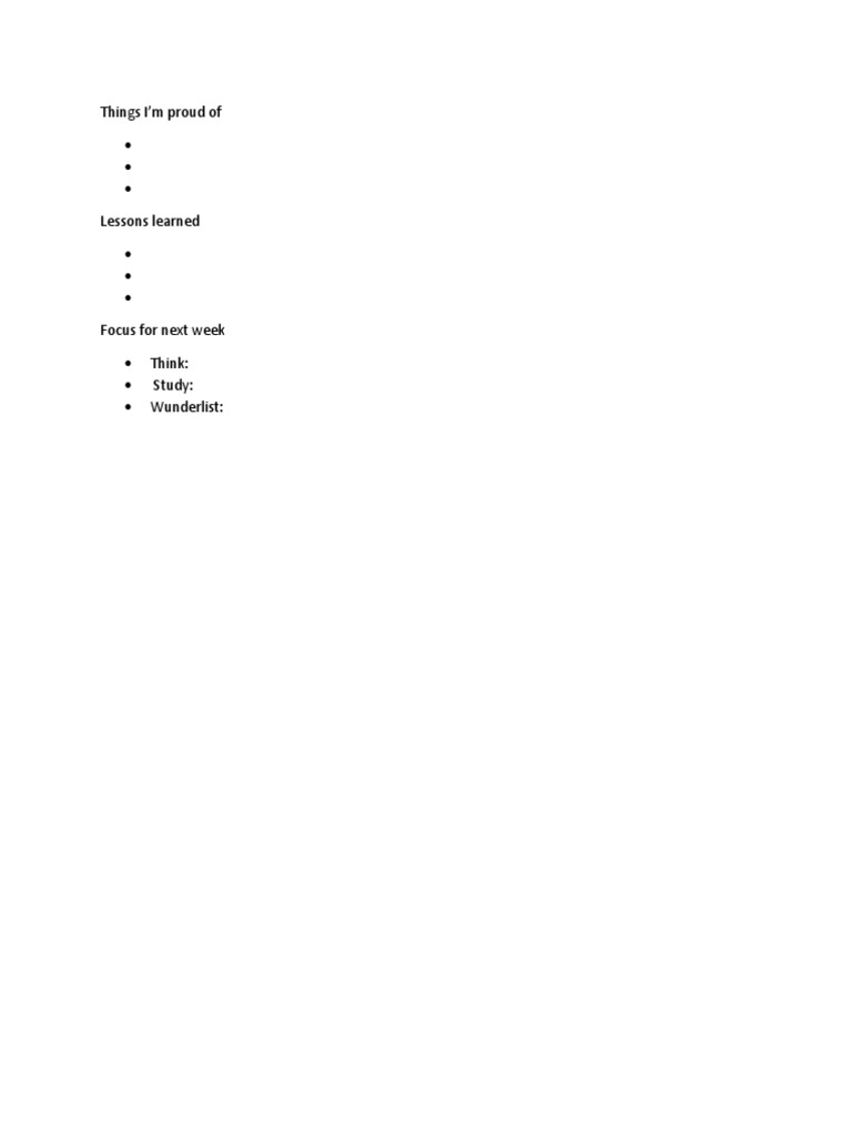 Weekly Review | PDF