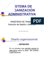 Sistema de Organización Administrativa: Ministerio de Trabajo Dirección de Gestión y Reforma