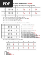 Lista de Exercícios 1 - Estatística - UNIFEI - RESPOSTAS