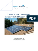 Control of Grid Connected PV Systems With Grid Support Functions