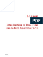 Introduction To Real Time Embedded Systems Part I: Lesson