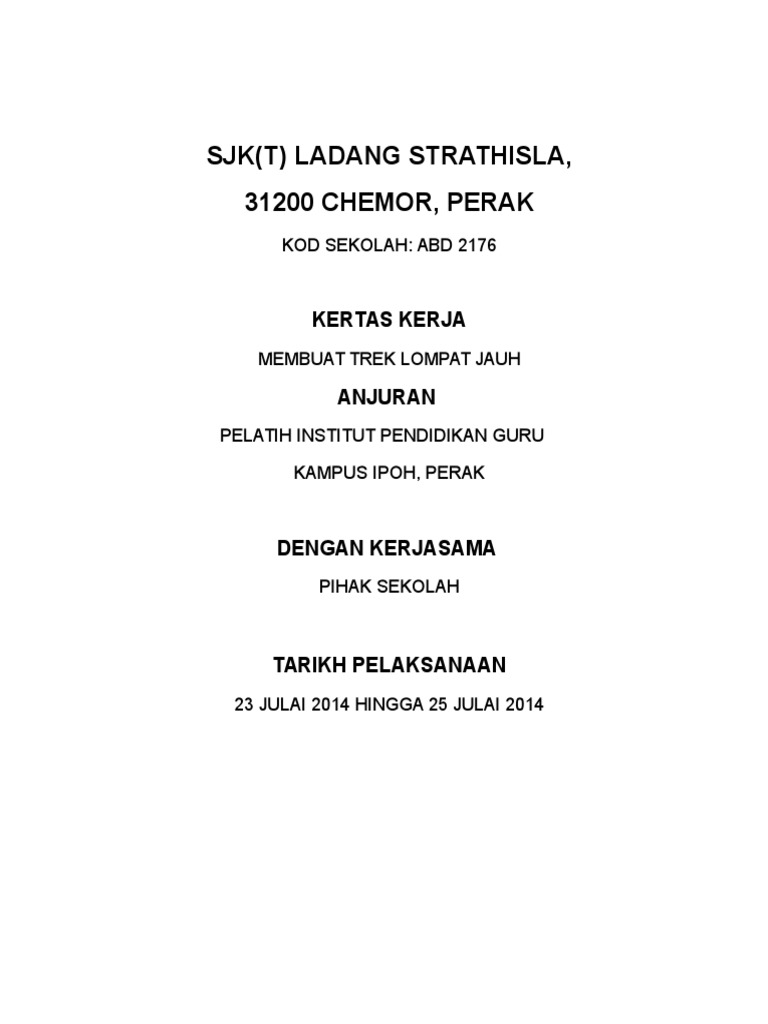 Kertas Kerja Pembinaan Lompat Jauh Pdf