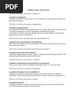 Objections Cheat Sheet | PDF