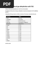 Natural Gas Dehydration Using TEG Simulation File