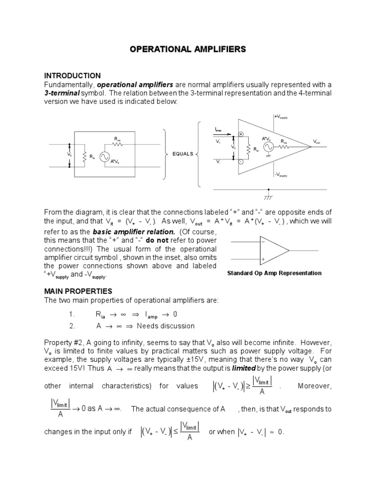 Operational Amplifiers | PDF | Operational Amplifier | Amplifier