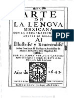 Arte de La Lengua Mexicana Horacio Carochi 1645