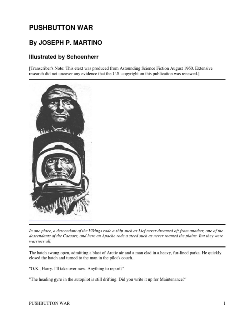 Pushbutton War by Martino, Joseph Paul, 1931 | PDF | Project Gutenberg ...