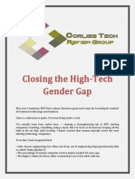 The Corliss Group Latest Tech Review: Closing The High-Tech Gender Gap