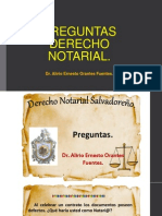 Preguntas Derecho Notarial 2013 Dr. Alirio Orantes