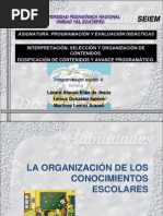 Organización de Los Conocimientos Escolares 2