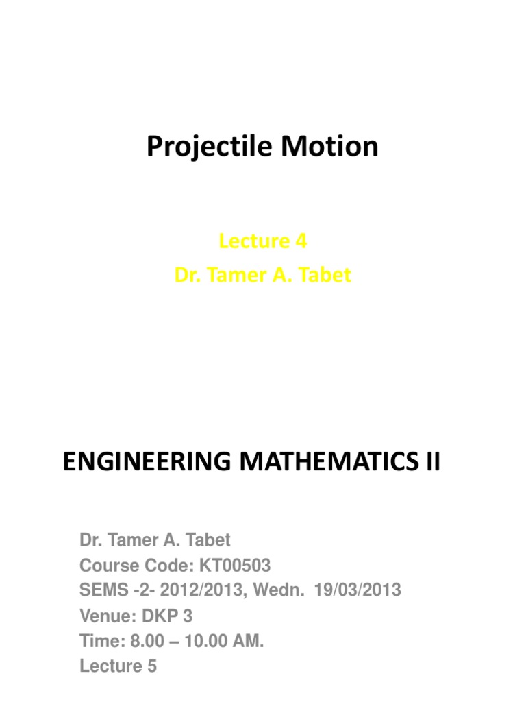 Projectile Motion Download Free PDF Quadratic Equation Projectiles