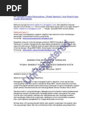 66 Contoh Pidato Perpisahan Pisah Sambut Hal Positif Dan Kesan Mendalam