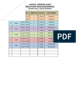 Jurnal, Jadwal Pribadi