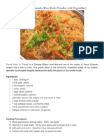 Pancit Bihon Guisado (Rice Sticks Noodles With Vegetables) : Ingredients