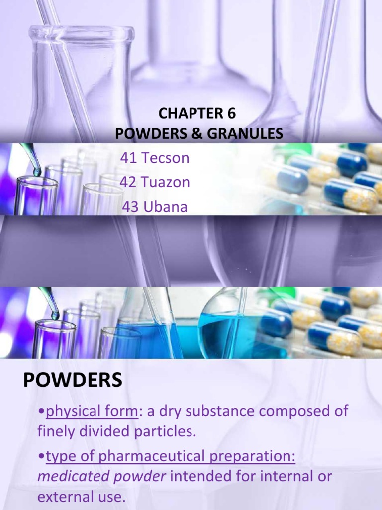 Understanding Pharmaceutical Powders | PDF | Tablet (Pharmacy) | Powder ...