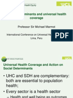 Social Determinants and Universal Health Coverage: Professor Sir Michael Marmot