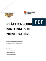 Práctica Sobre Materiales de Numeración