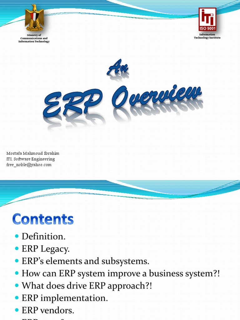 ERP System Overview and Implementation | PDF | Enterprise Resource ...