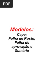 Modelos- Capa, Folha de Rosto, Folha de Aprovação...