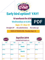 Angela's Gym Fall 2014 Early Bird