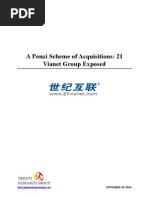Download A Ponzi Scheme of Acquisitions - 21 Vianet Group Exposed by Trinity Research Group SN239281816 doc pdf