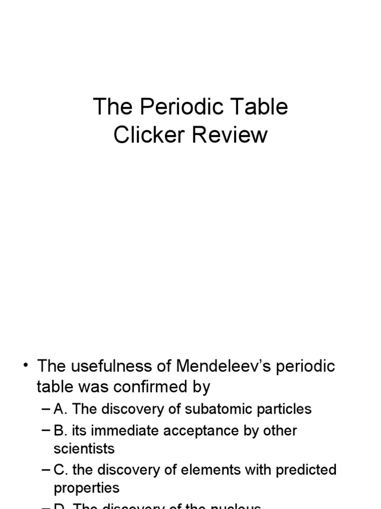 the periodic table review guide chemical elements