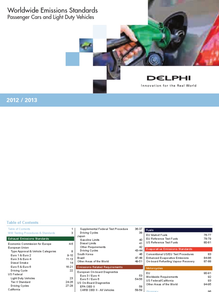 Delphi Passenger Car Light Duty Truck Emissions Brochure 2012 2013
