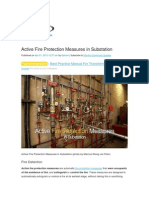 Active Fire Protection Measures in Substation