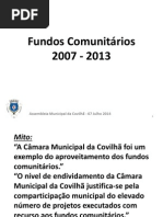 Fundos Comunitários AssembleiaMunicipal 7Julho2014