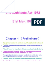 The Architects Act-1972 Summary