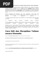 Download Cara Merapikan Artikel by Casanova Dust SN239289495 doc pdf