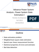 EE5702R Advance Power System Analysis:: Power System State Estimation I