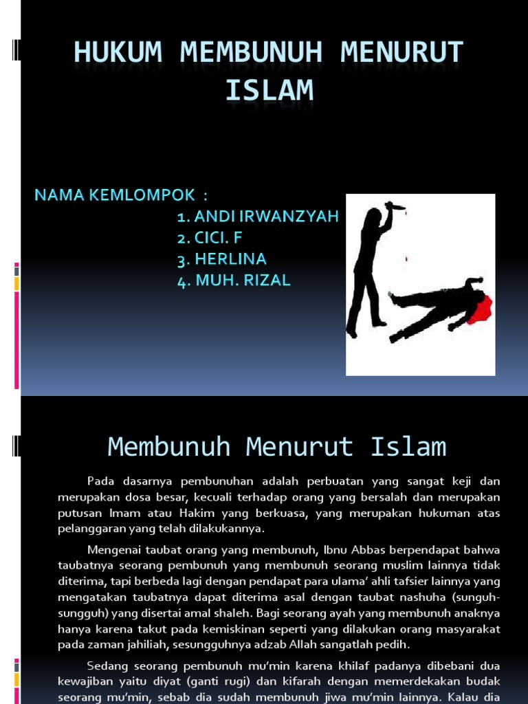 Hukum Membunuh Menurut Islam Pdf