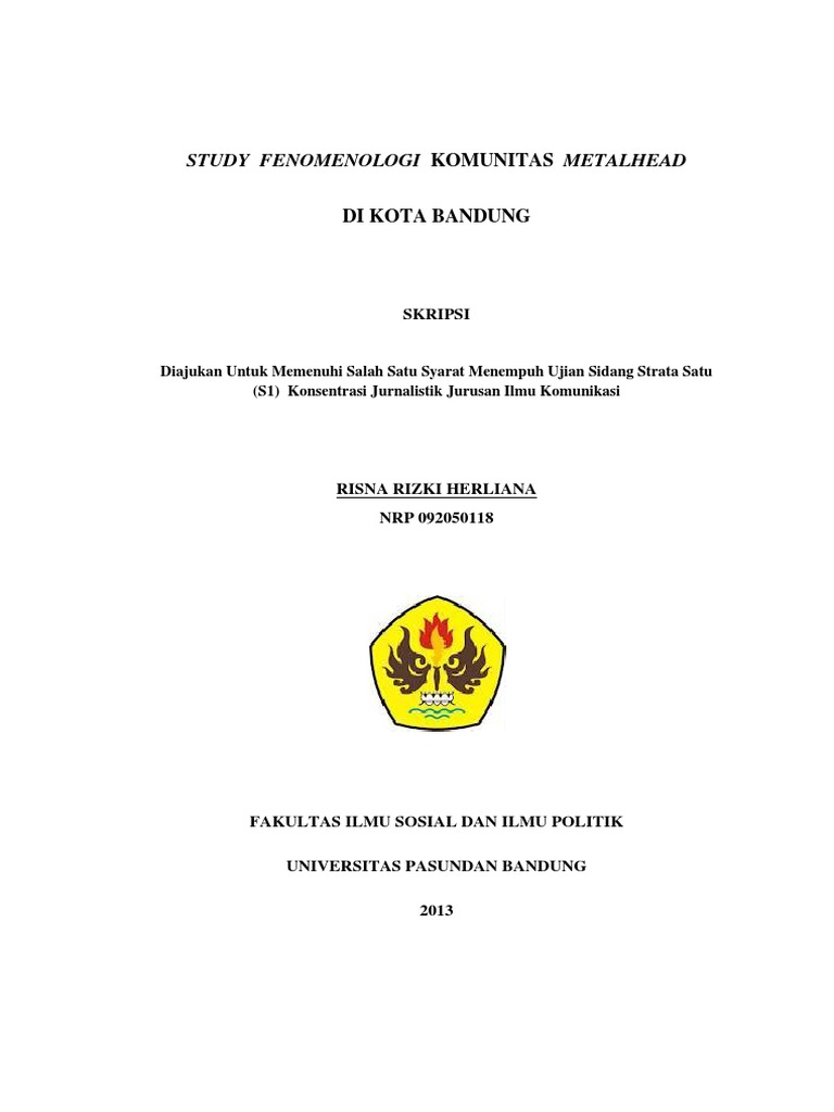Skripsi Fenomena Subkultur Ug Pdf