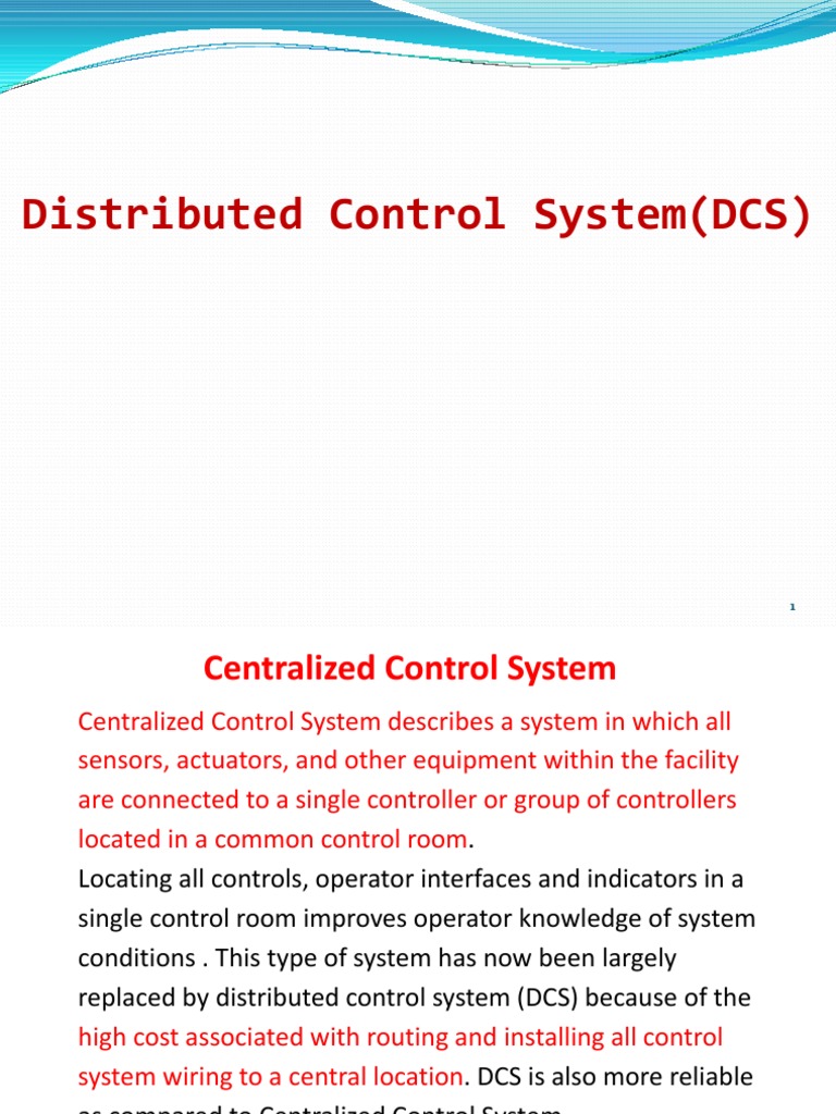 Distributed Control Systems Explained | PDF