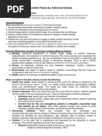 The Comfort Theory Palliative Care Validity Statistics