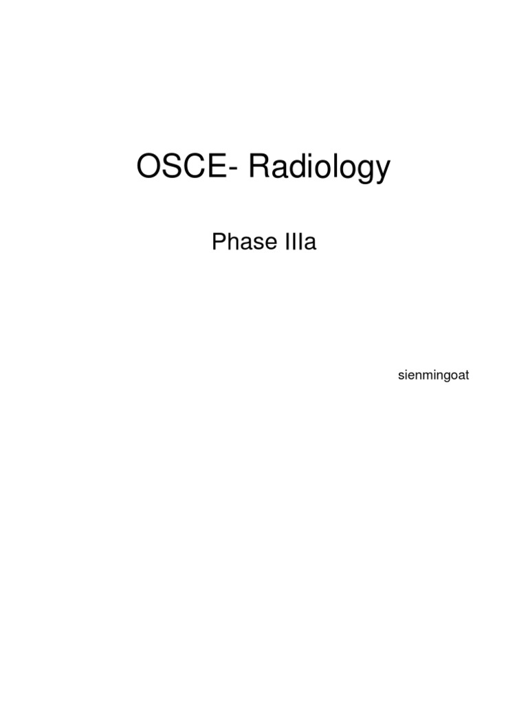 Radiology OSCE Guide: Key Findings | PDF | Stroke | Medical Specialties