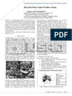 E - Waste Recycled Water Tank Overflow Alarm