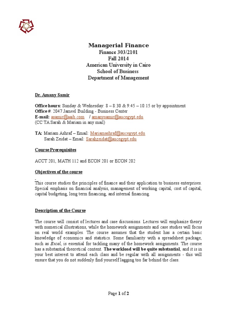 Finance Course for Business Students | PDF | Career & Growth | Business