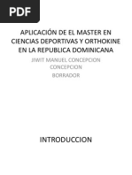 Aplicación de El Master en Ciencias Deportivas y