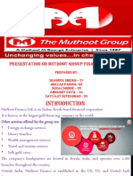 Presentation On Muthoot Group Financial Services