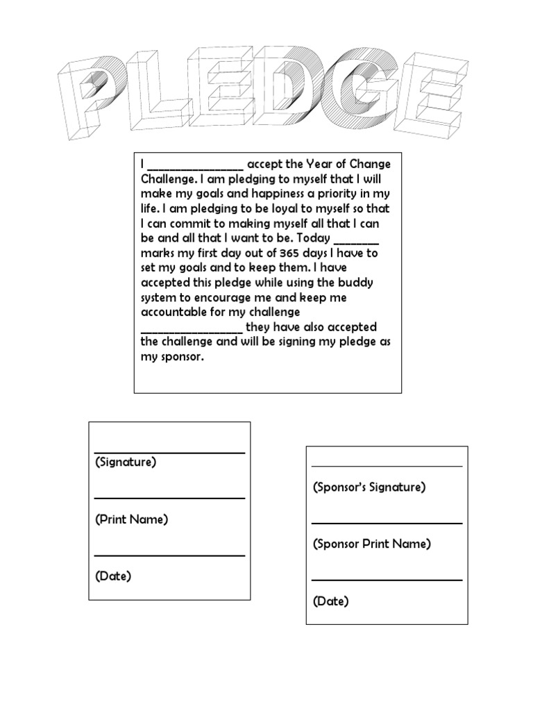 Pledge | PDF | Self-Improvement