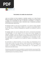 Carta Abierta a Los Medios de Comunicación ICEI 09.09.2014