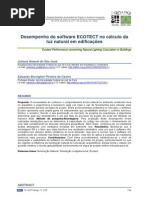Desempenho Do Software ECOTECT No Cálculo Da