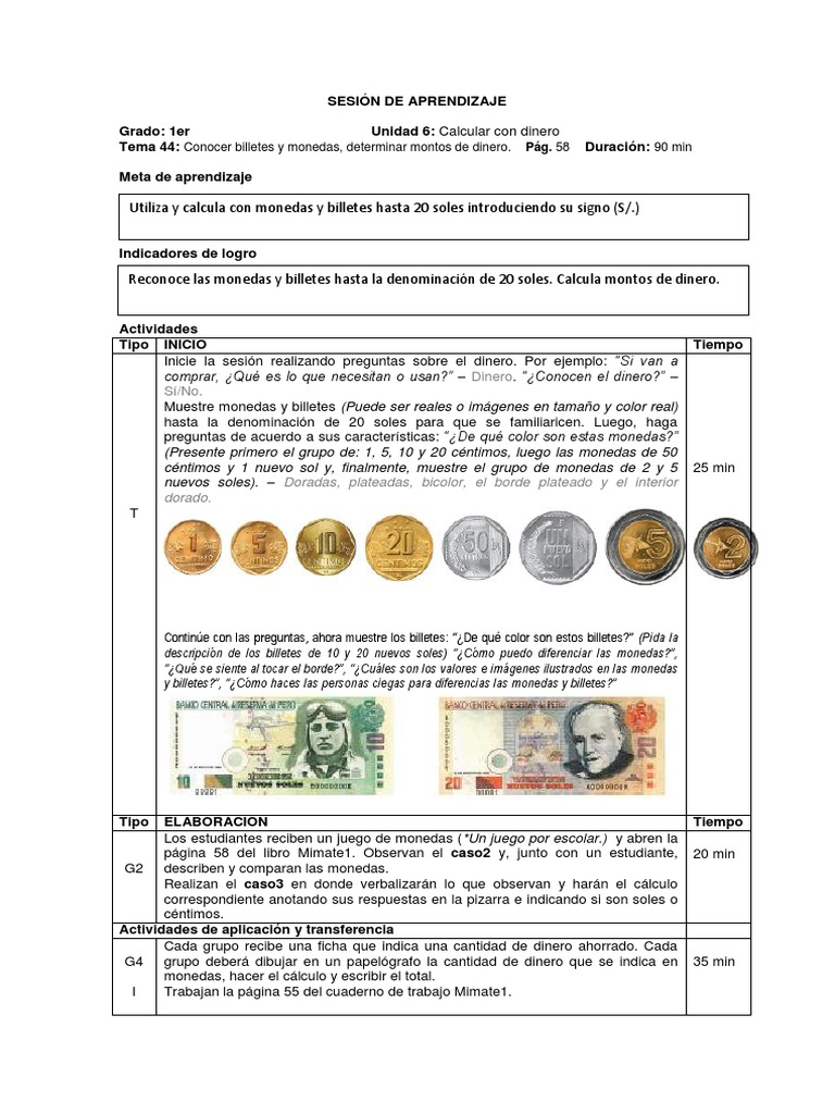Hojas De Trabajo De Suma Y Resta De Dinero Recursos Para Sumas Y