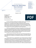 Congress Letter To NFL Commissioner Goodell