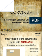E-Learning at Corvinus University of Budapest - Moodle