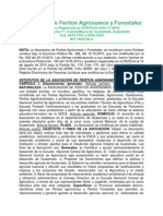Estatutos de La Asociación de Peritos Agrónomos y Forestales. Sept. 2014