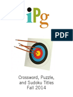 IPG Fall 2014 Crossword, Puzzle & Sudoku Titles