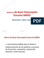 Marco de Buen Desempeño Docente MBDD